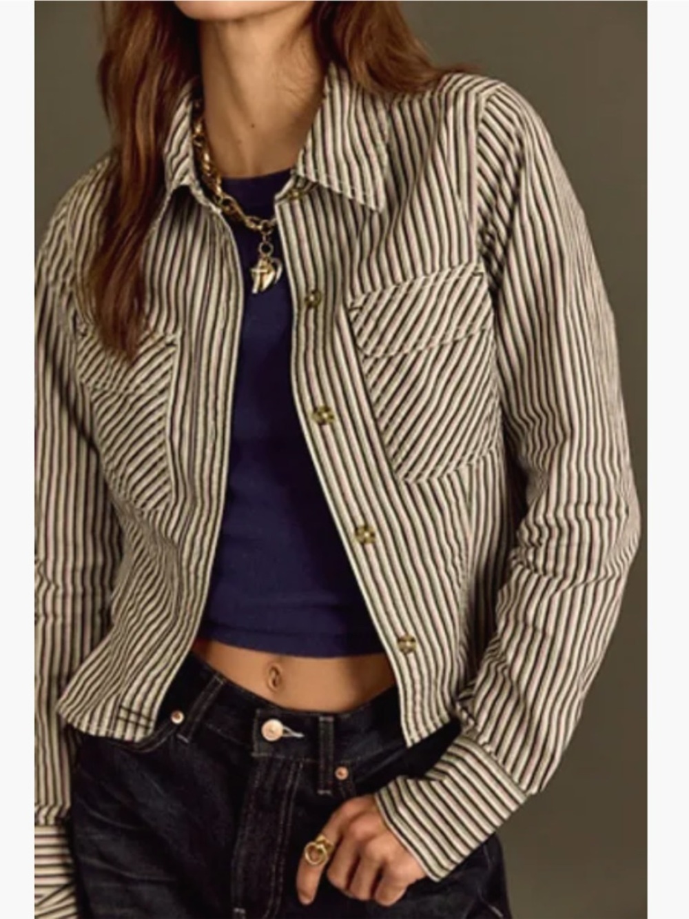NWT Free People We The Free Winnie Tailored Button Down in Ice Blue Combo